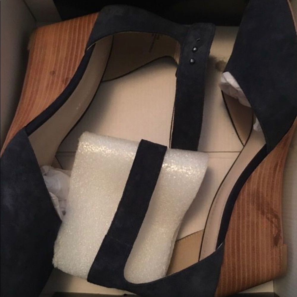 Blue suede wedge size 13 shoe from Torrid